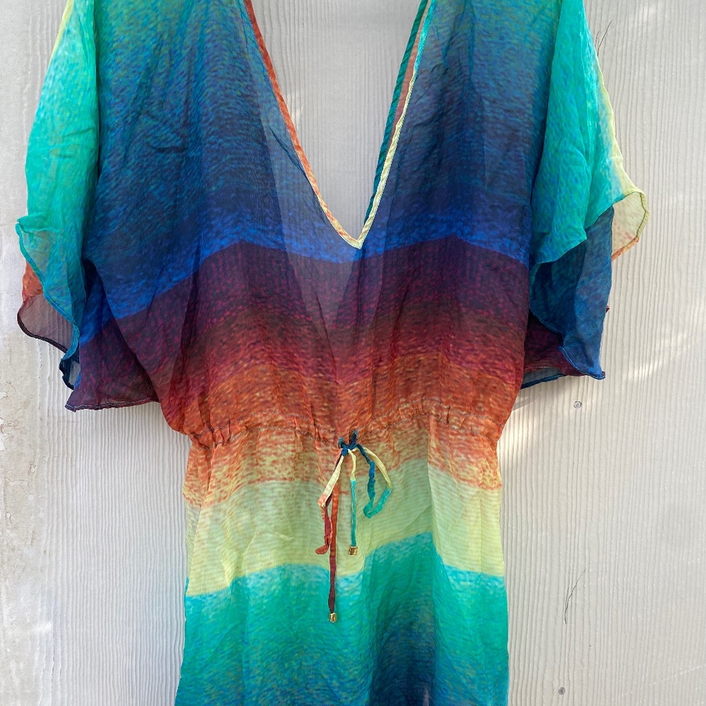 Vix by Paula Hermany 100% silk beach coverup size L